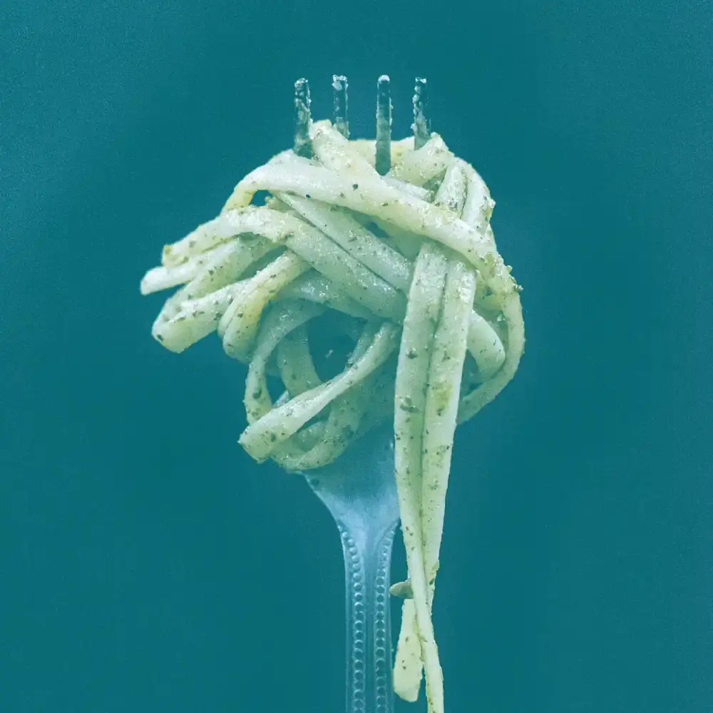 Thumbnail spaghetti on a fork image