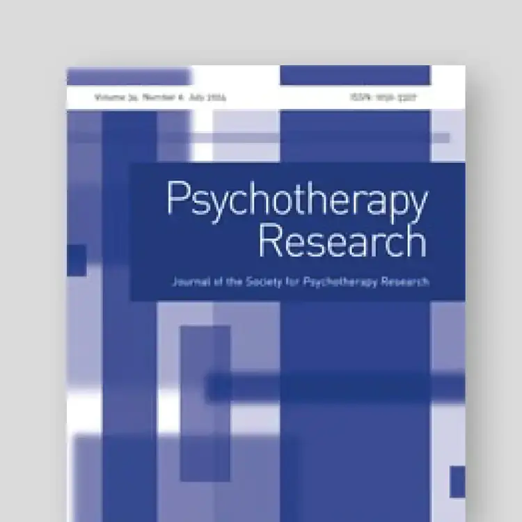 Psychotherapy Research journal cover