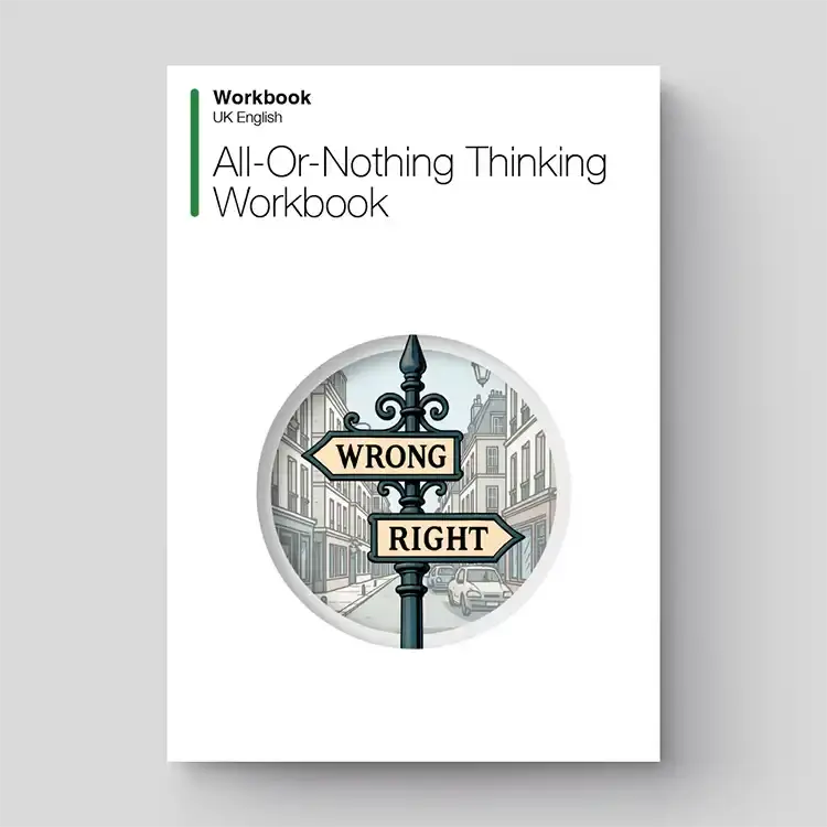 All-Or-Nothing Thinking Workbook mockup