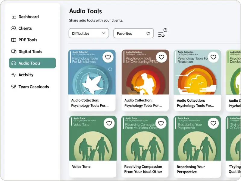 Professional audio for common therapeutic skills